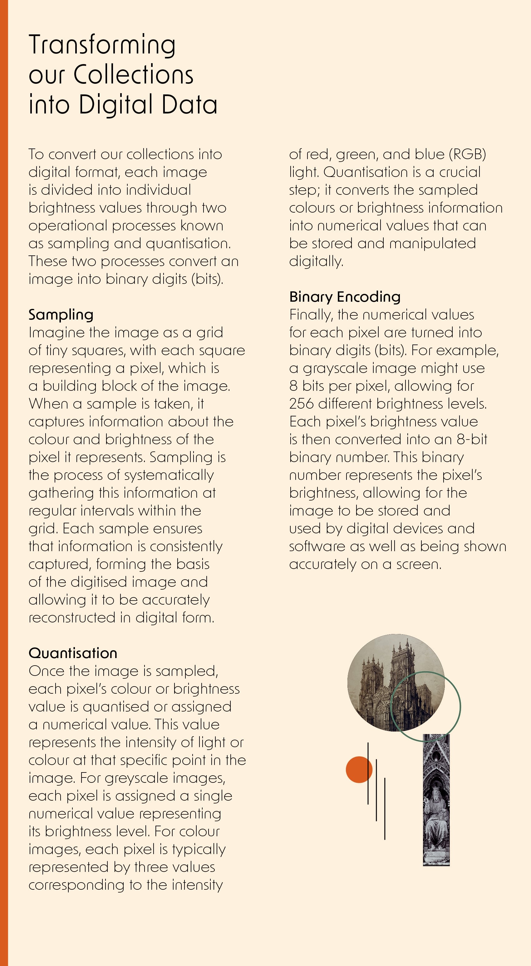 Building on Cathedrals exhibition panel display at Lambeth Palace Library. Design by Camille Koutoulakis